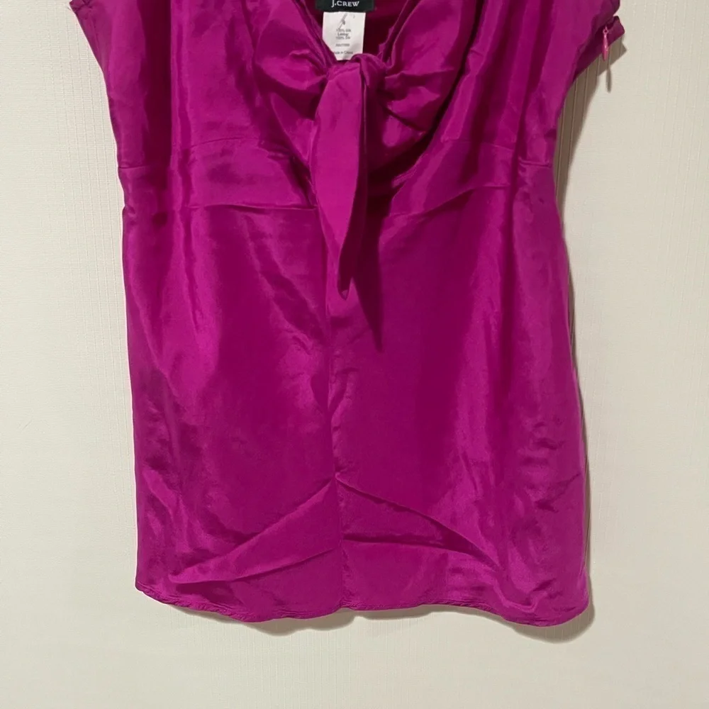 NWOT J. Crew 100% Silk Women's Pink Tank Top Sleeveless Blouse Size 21